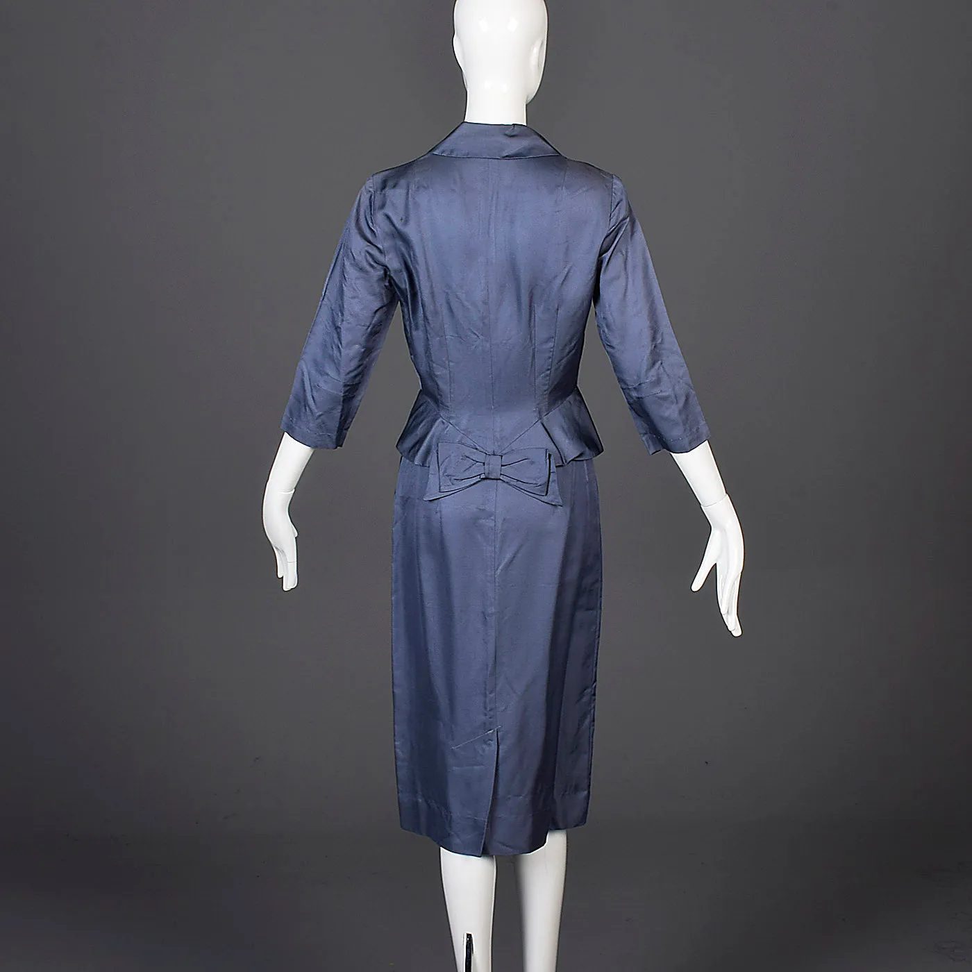 1940s Silk Faille Skirt Suit