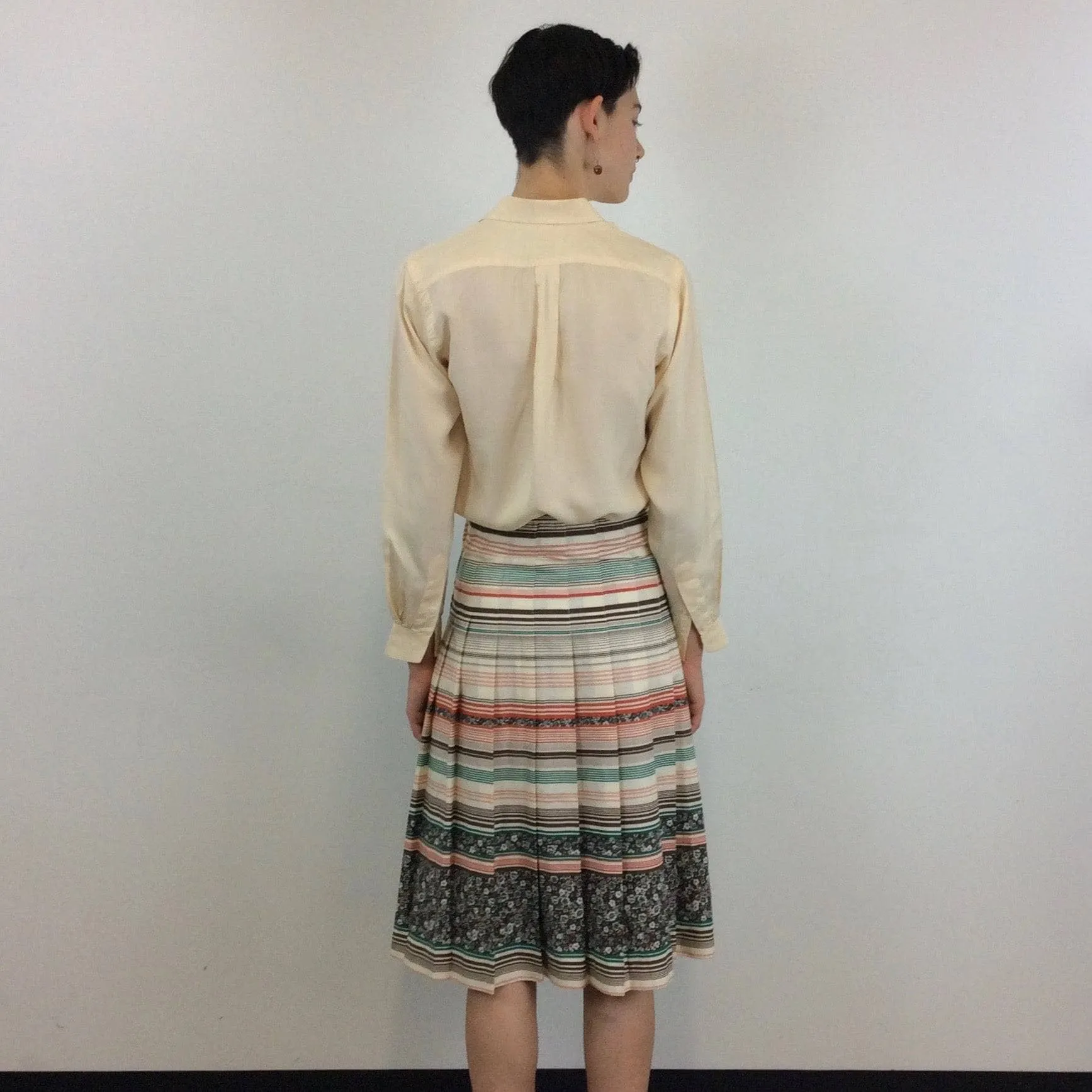 Aquascutum Classic Button Up Silk Blouse M