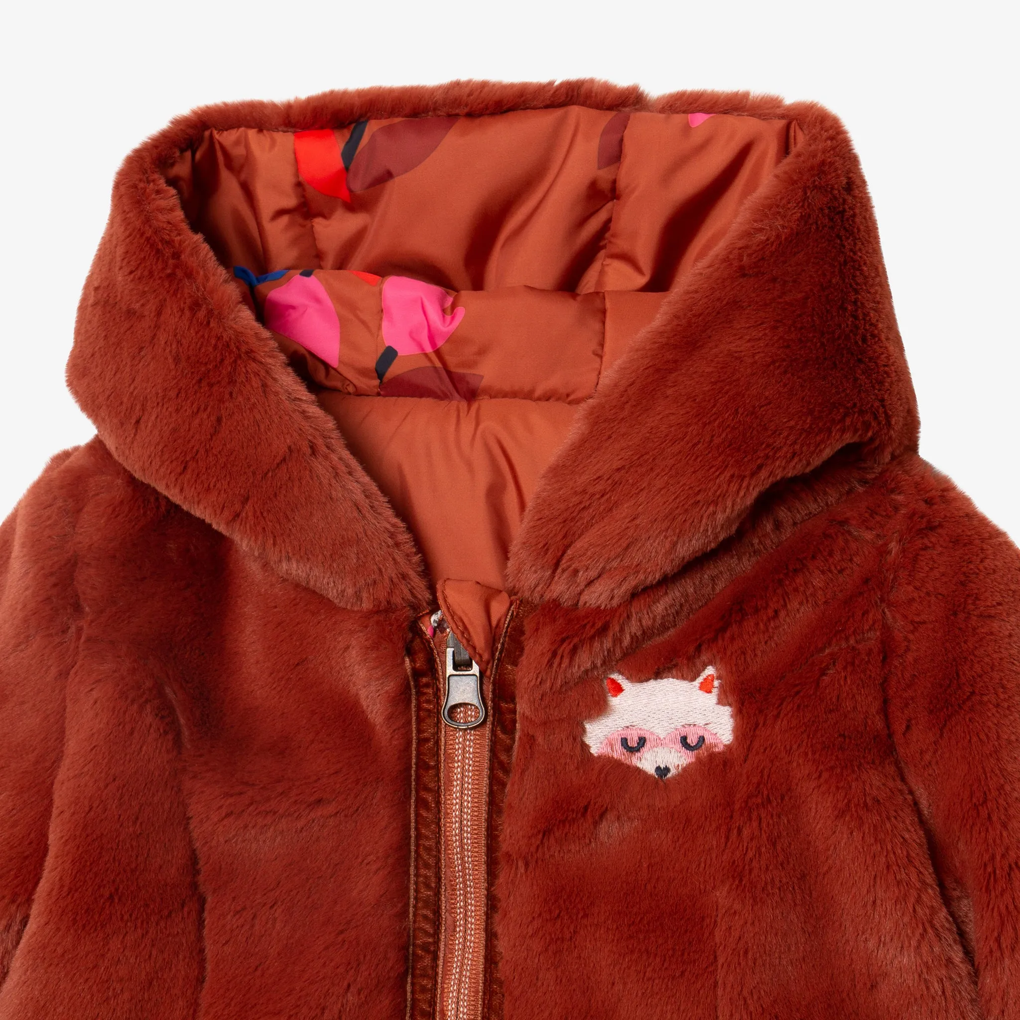 Baby girl reversible puffer jacket