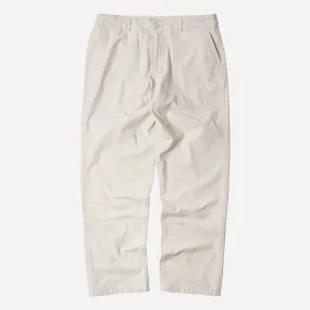 BACK SATIN FATIGUE PANTS - CREAM