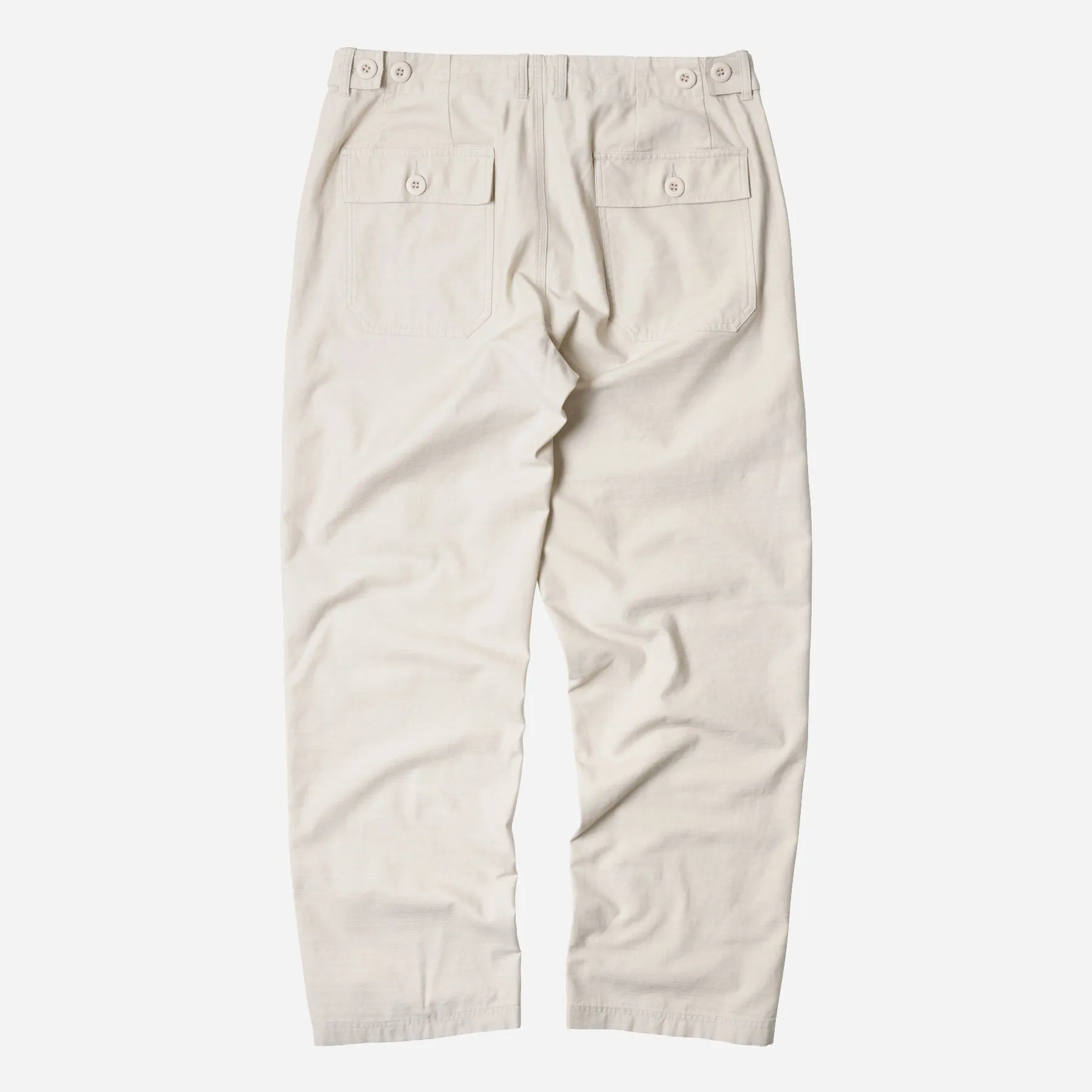 BACK SATIN FATIGUE PANTS - CREAM
