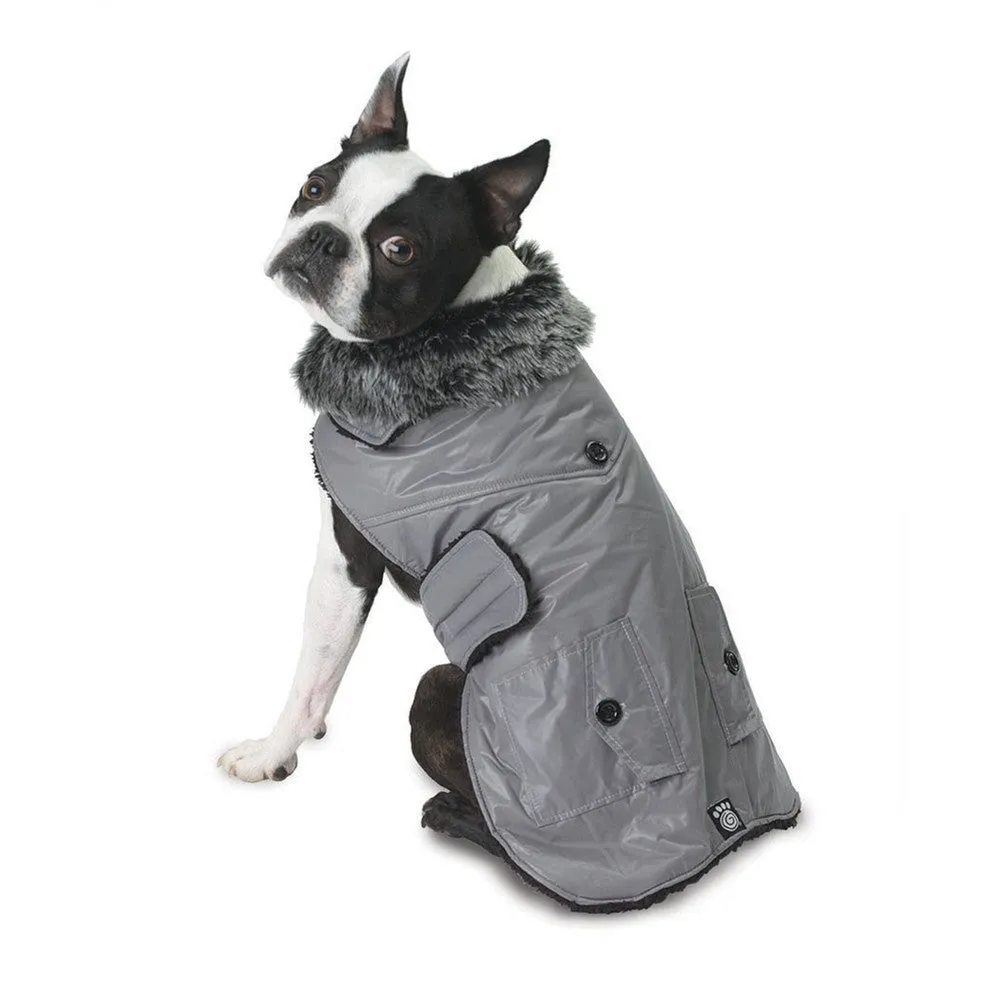 Boston Grey Dog Parka Vest