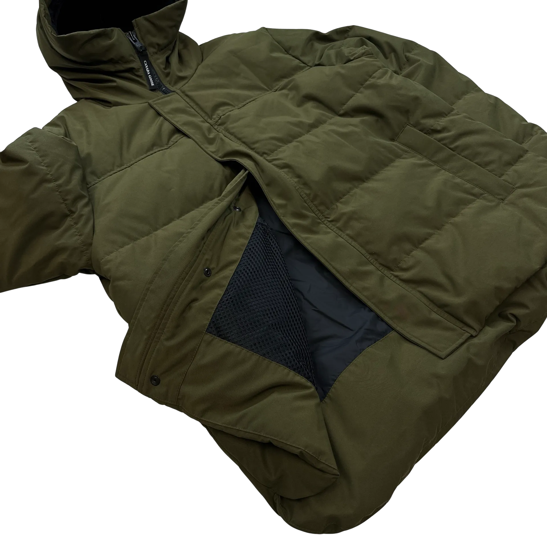 Canada Goose Khaki Premium Down Filled Hooded Puffer Parka - XXL