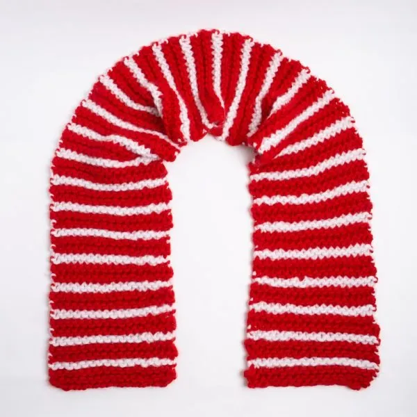 Candy Cane Scarf Knitting Kit