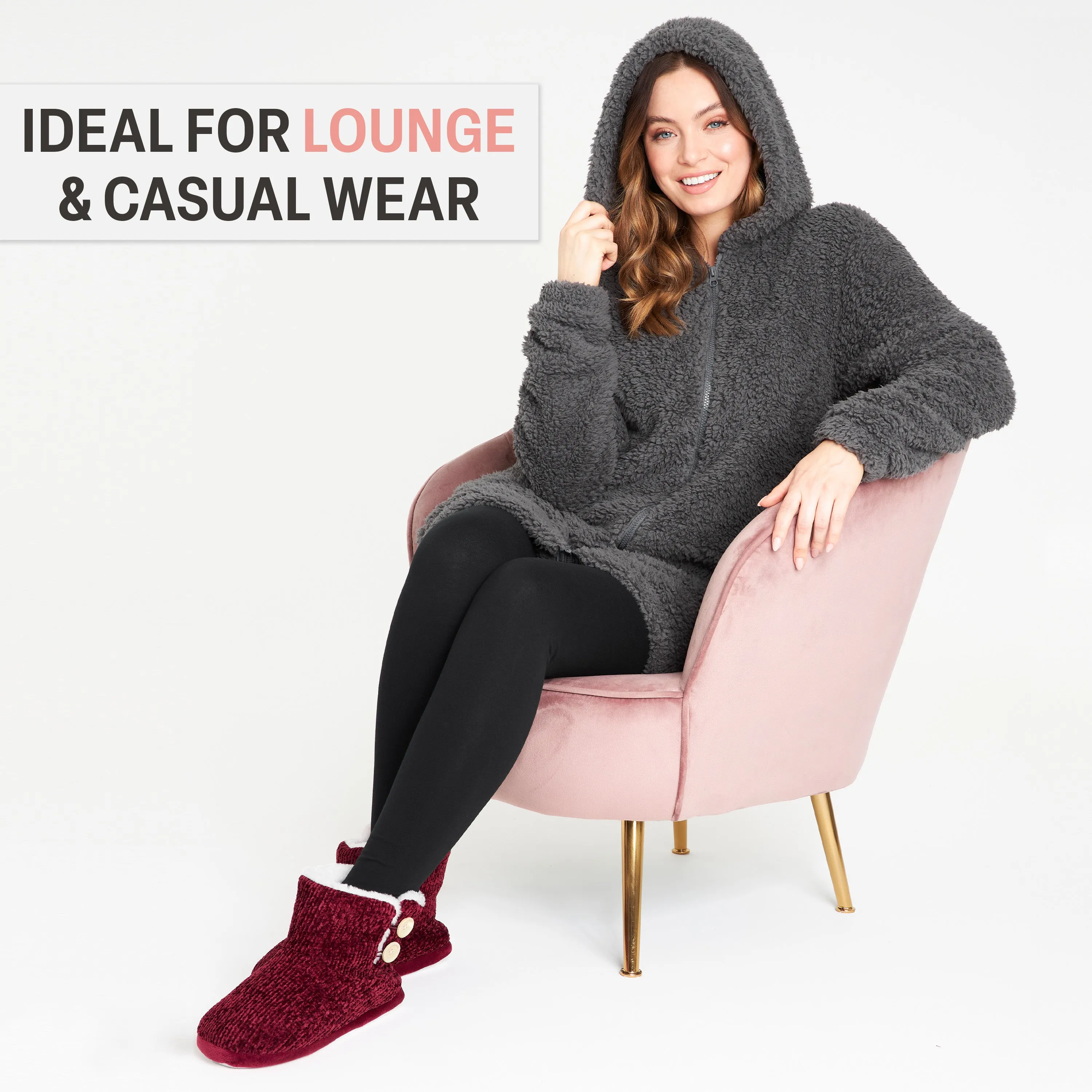 CityComfort Hoodies for Women and Teens, Fluffy Teddy Fleece Hoodie