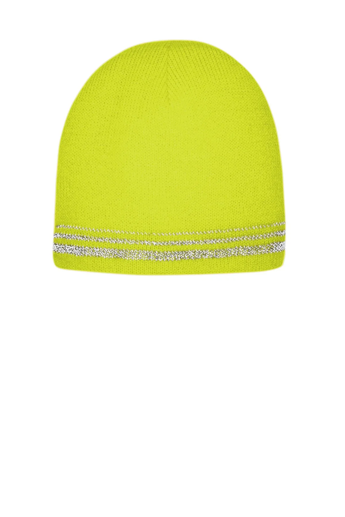 CornerStone Lined Enhanced Visibility with Reflective Stripes Beanie