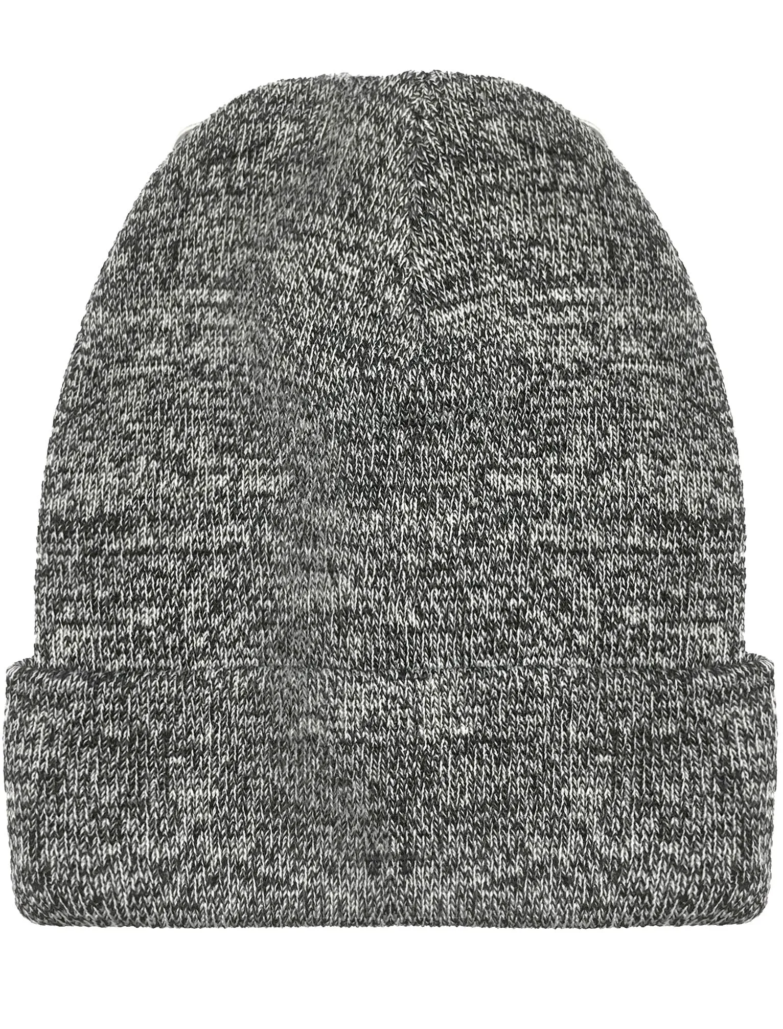 Evan Knitted Beanie Hat in Mid Grey Marl