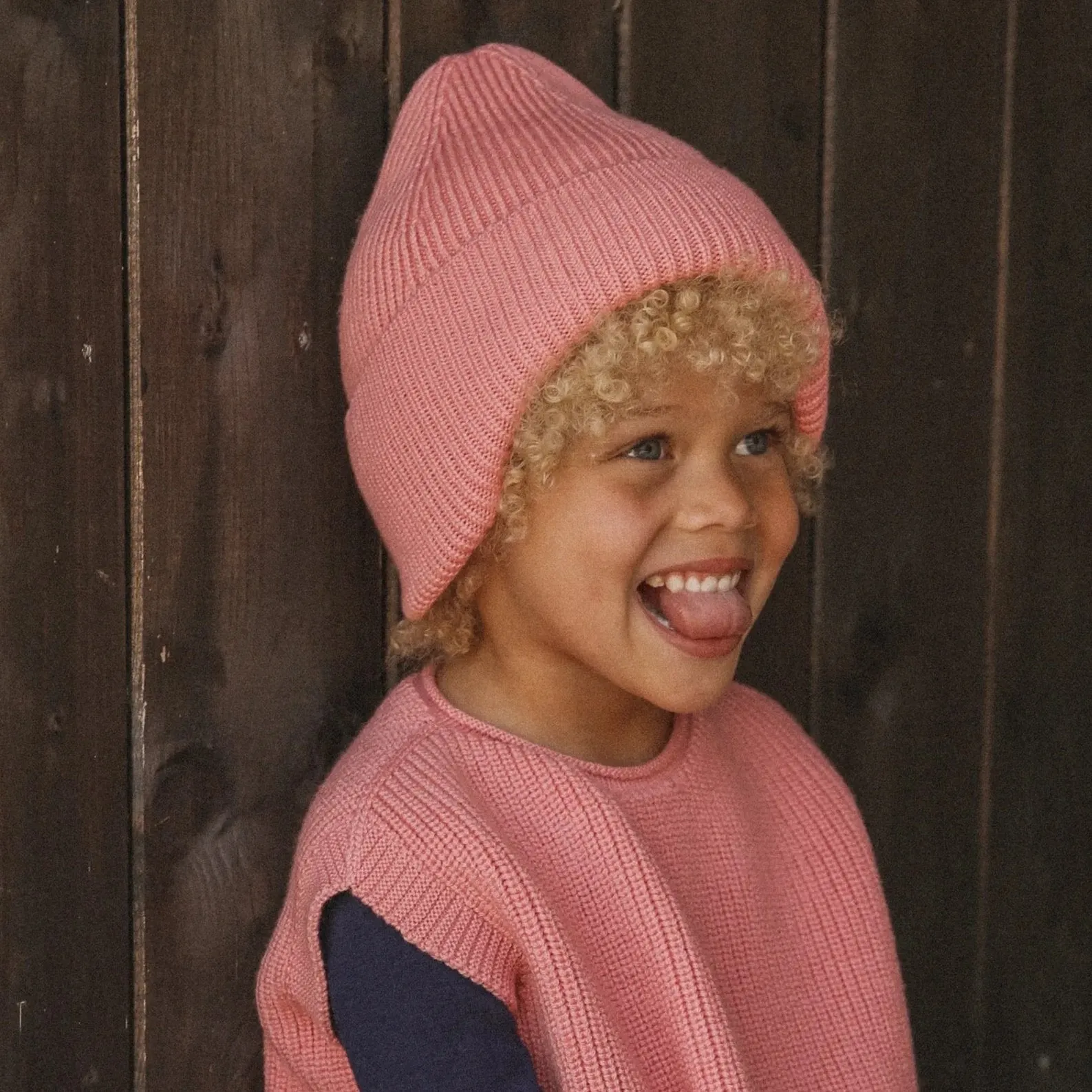 Fonzie Merino Wool Beanie (Bubblegum)