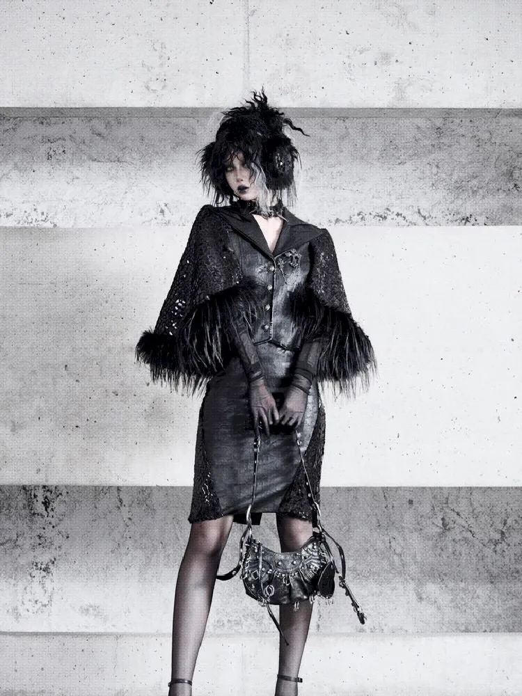 Fur Suit Cloak Poncho Jacket【s0000011162】