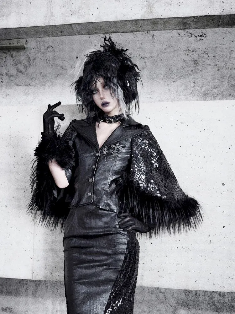 Fur Suit Cloak Poncho Jacket【s0000011162】