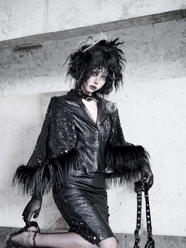 Fur Suit Cloak Poncho Jacket【s0000011162】