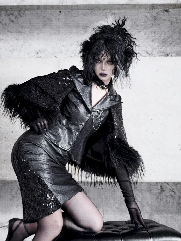 Fur Suit Cloak Poncho Jacket【s0000011162】