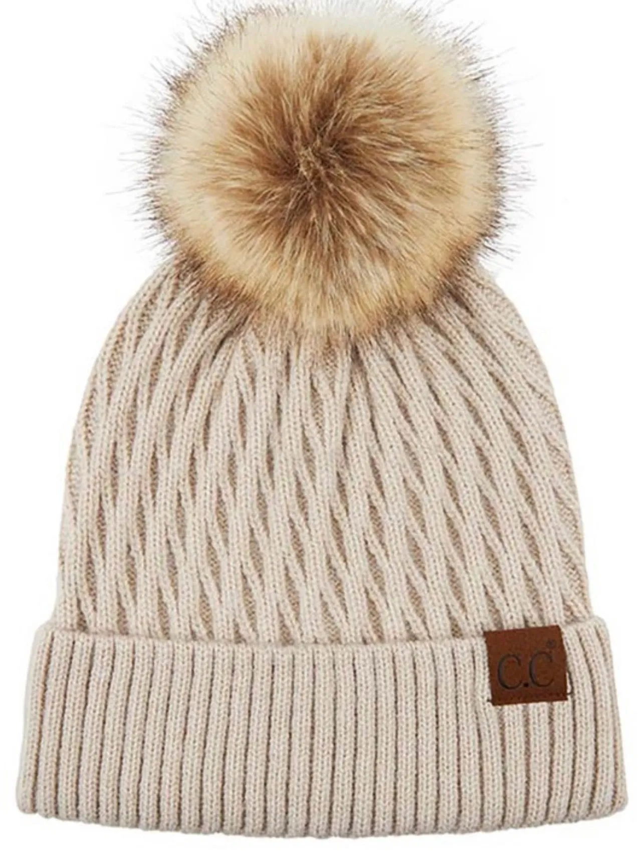 Honey Comb Pom Beanie- Multiple Options