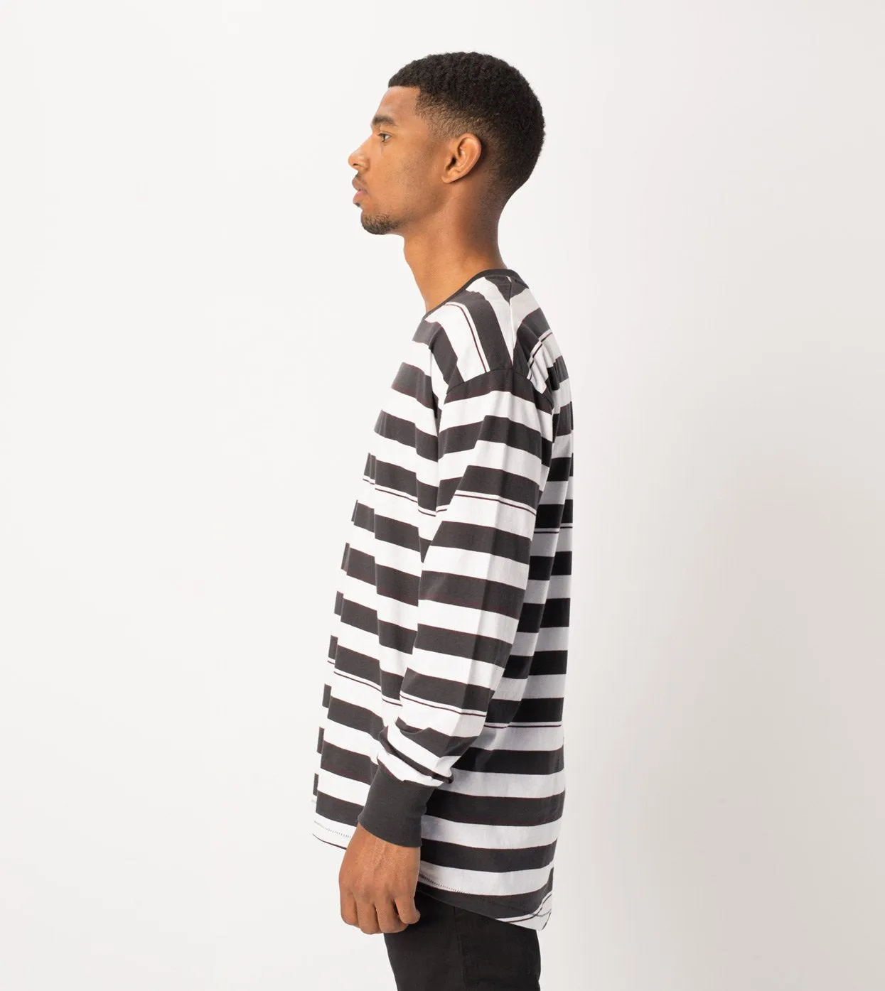 Hoop Rugger LS Tee Vintage Black/White