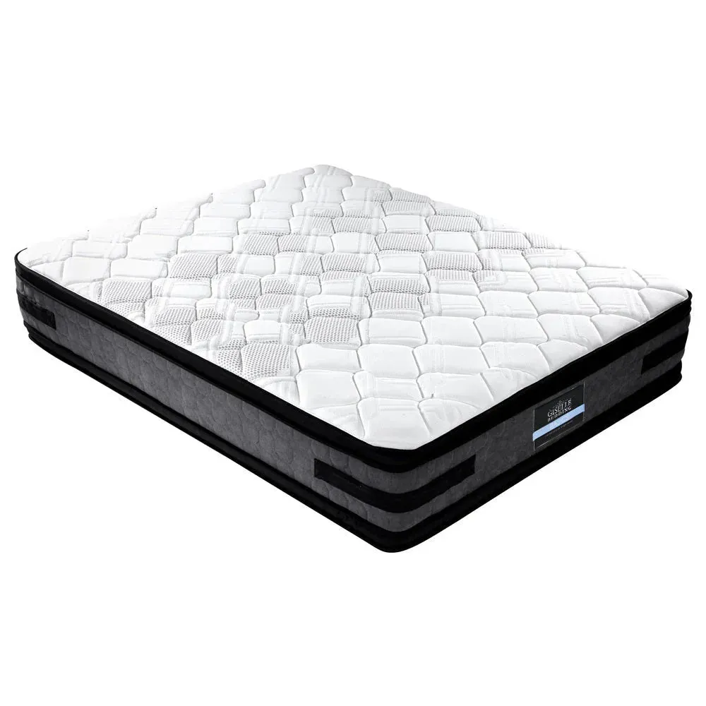 King Premium Package | Bedzy Luxe Austin Bed Frame Turquoise, Luna Series Euro Top Mattress (Medium Firm) & Bamboo Mattress Topper!