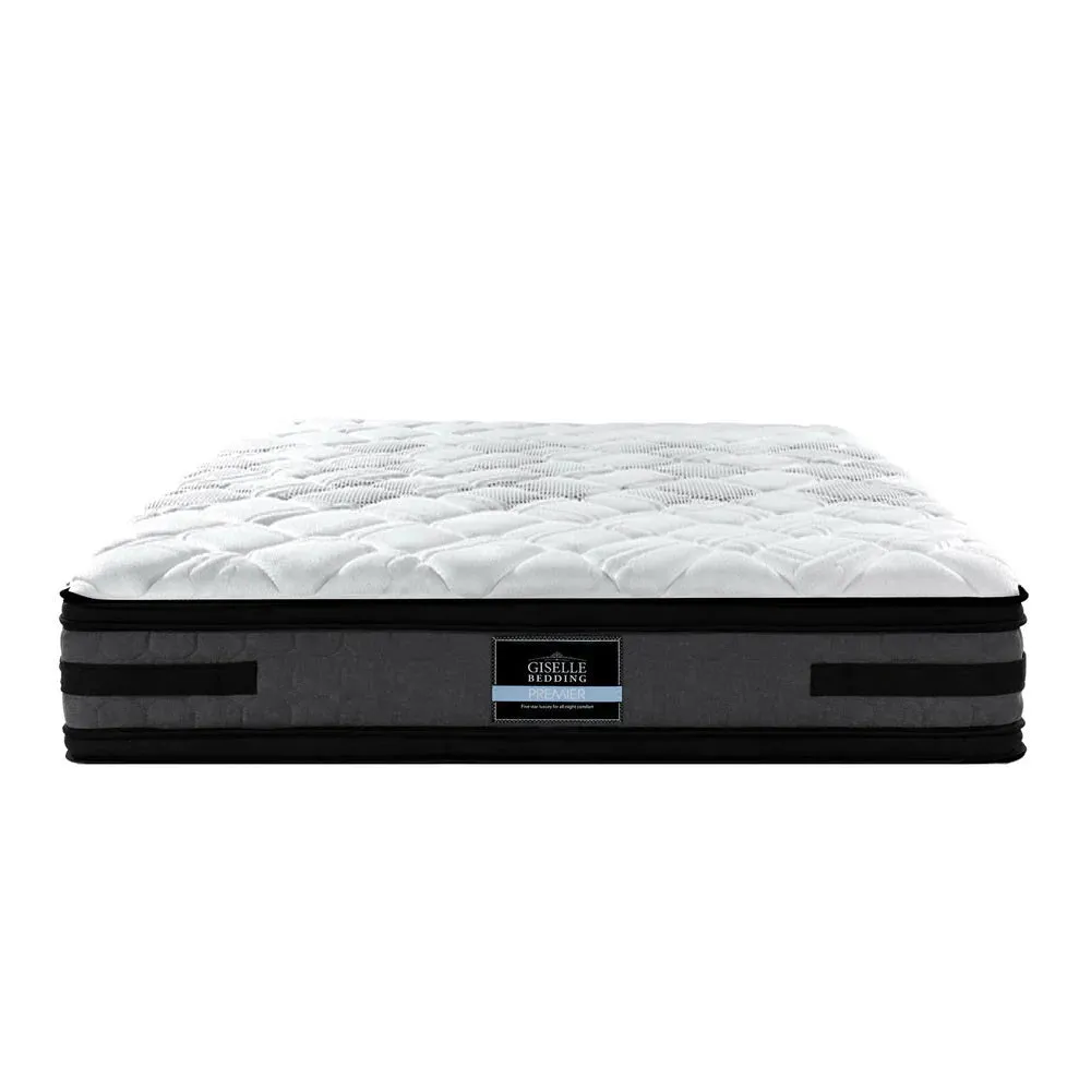 King Premium Package | Bedzy Luxe Austin Bed Frame Turquoise, Luna Series Euro Top Mattress (Medium Firm) & Bamboo Mattress Topper!