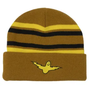 Krooked Bird Lightening Cuff Beanie Tan/Yllw/Blk