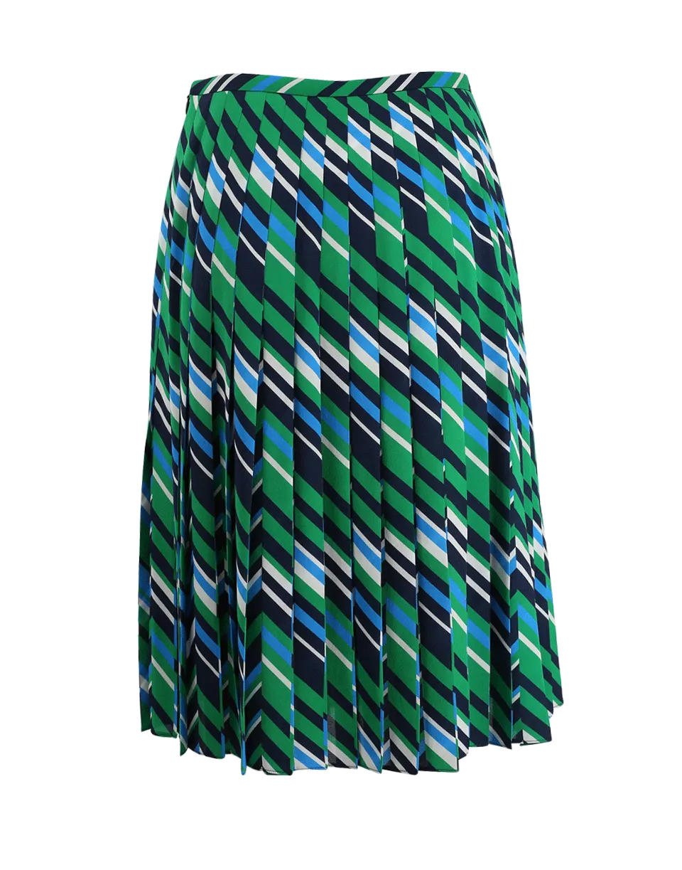 Pleated Chevron Skirt
