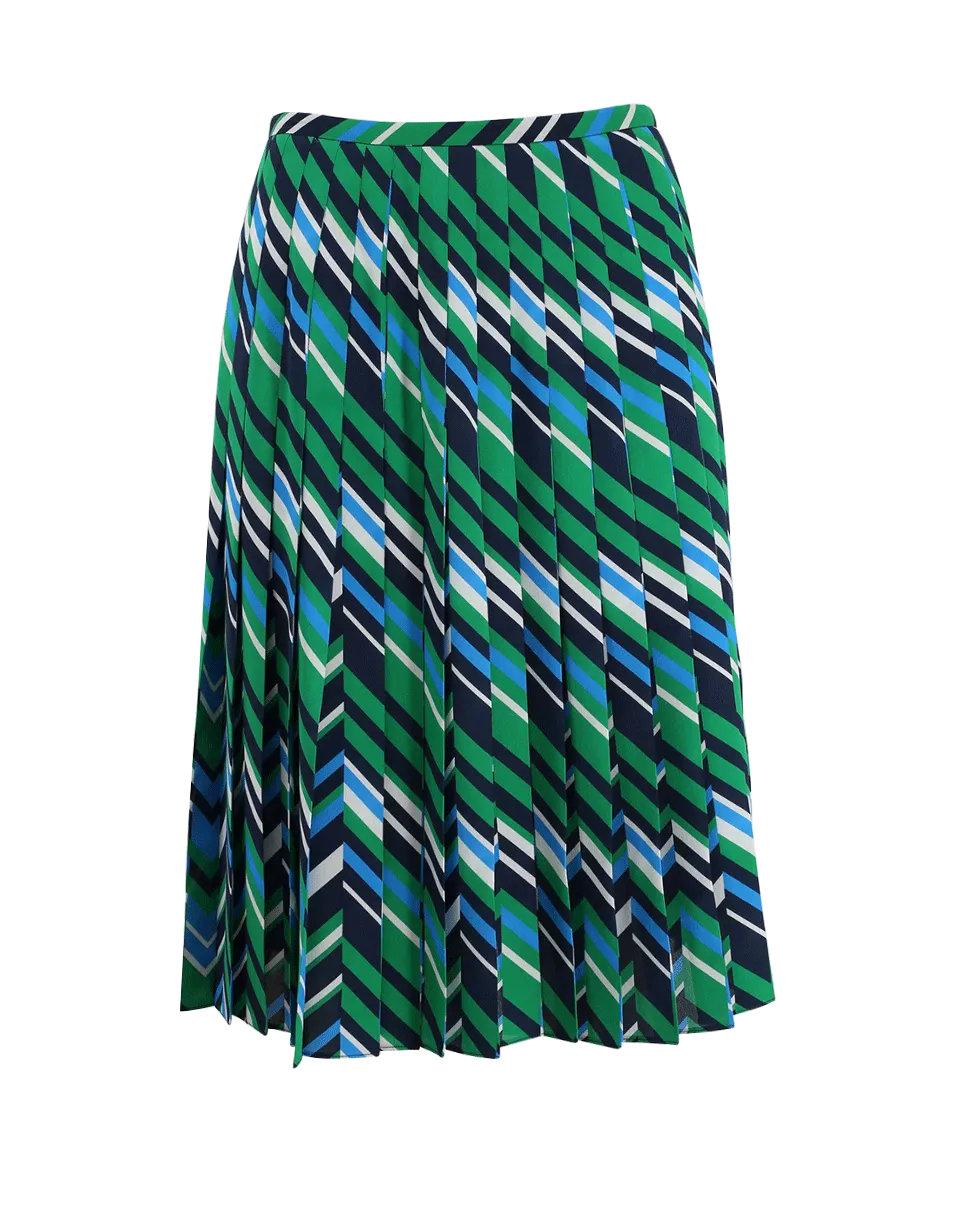 Pleated Chevron Skirt