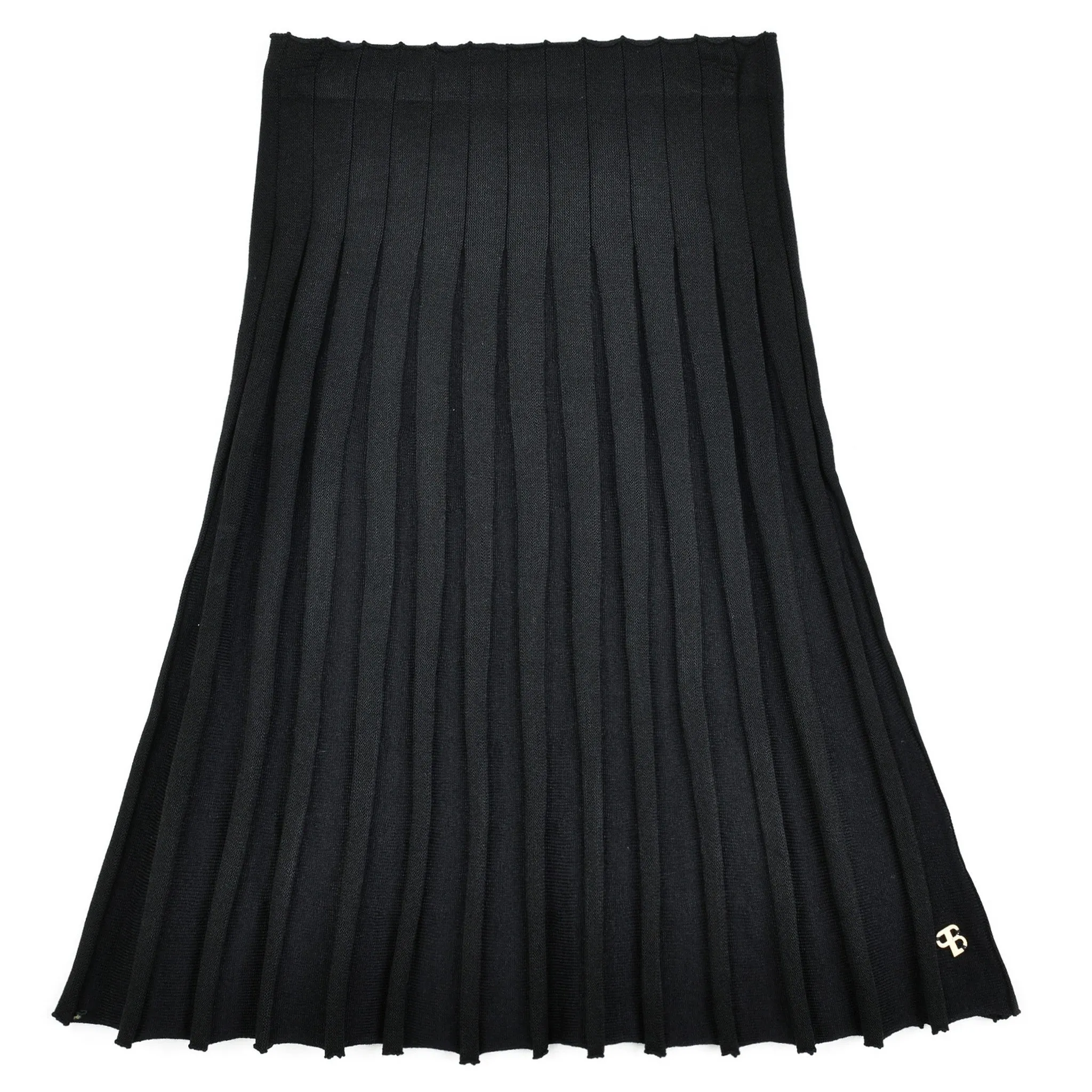 Pleated Knit Skirt