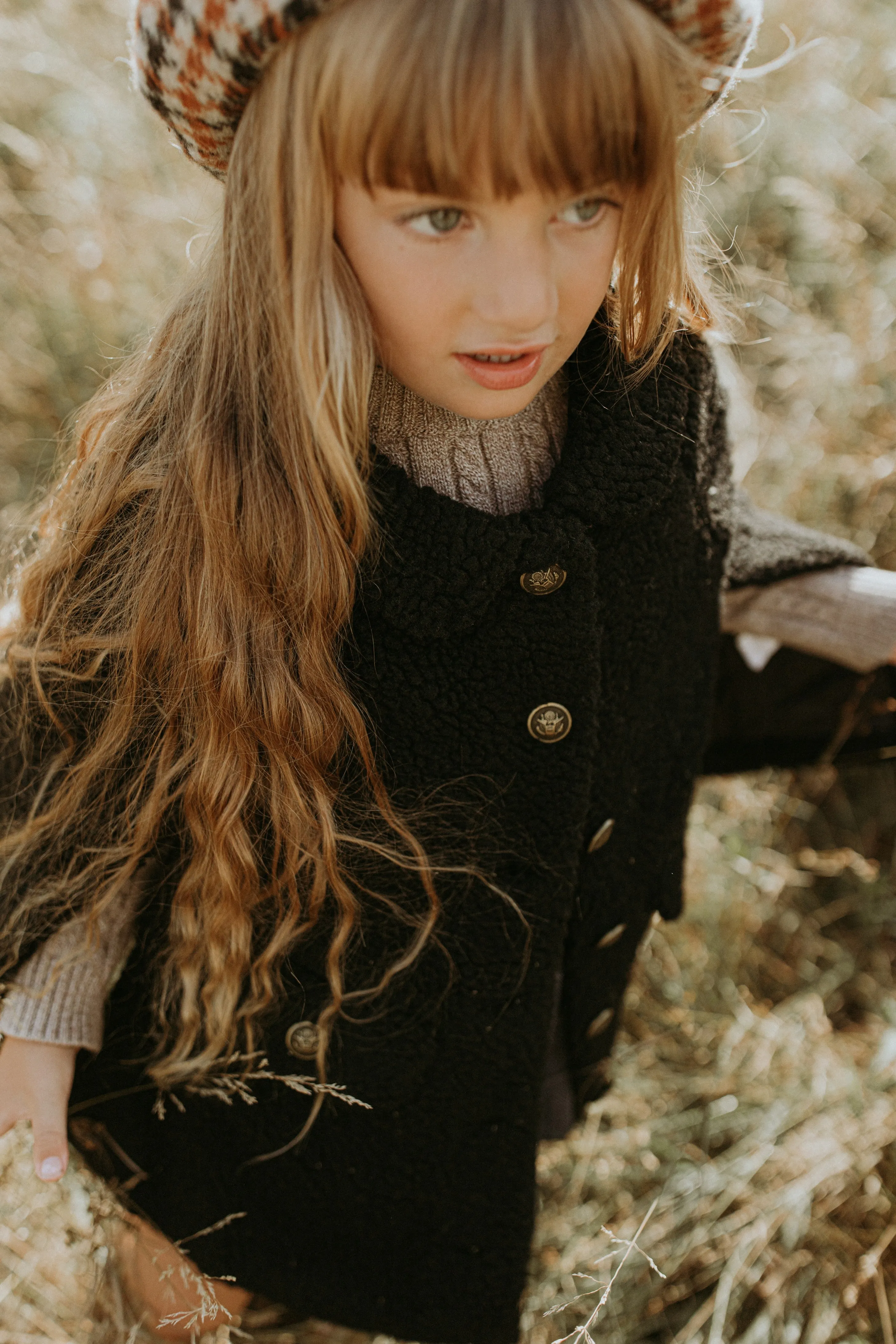 Poncho Sherpa Jacket - Black