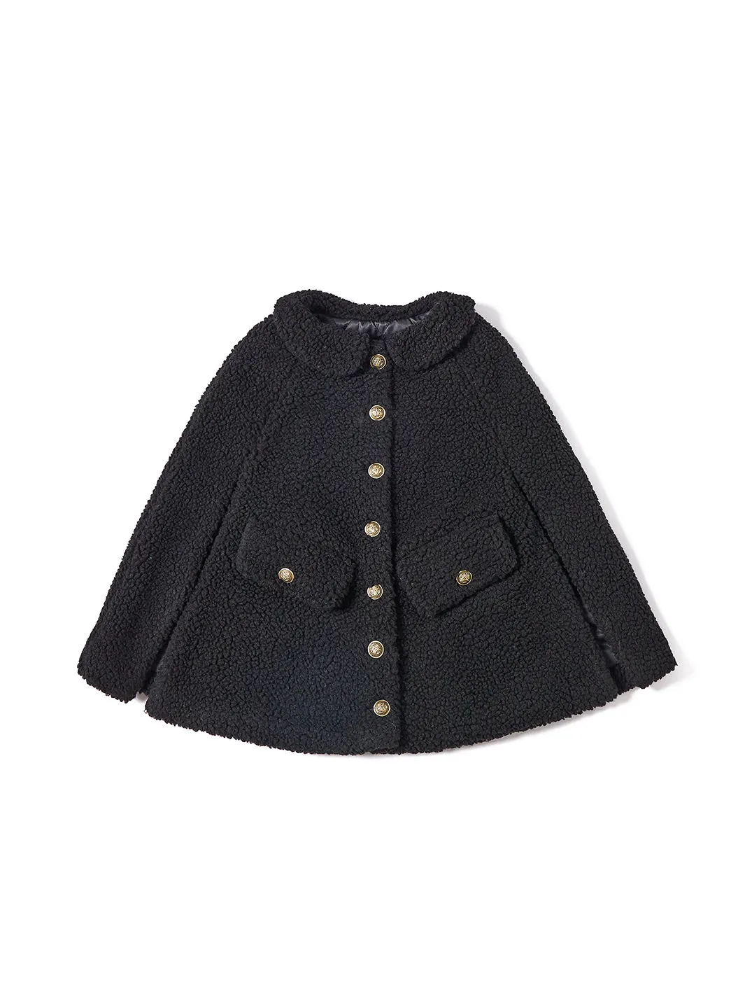 Poncho Sherpa Jacket - Black