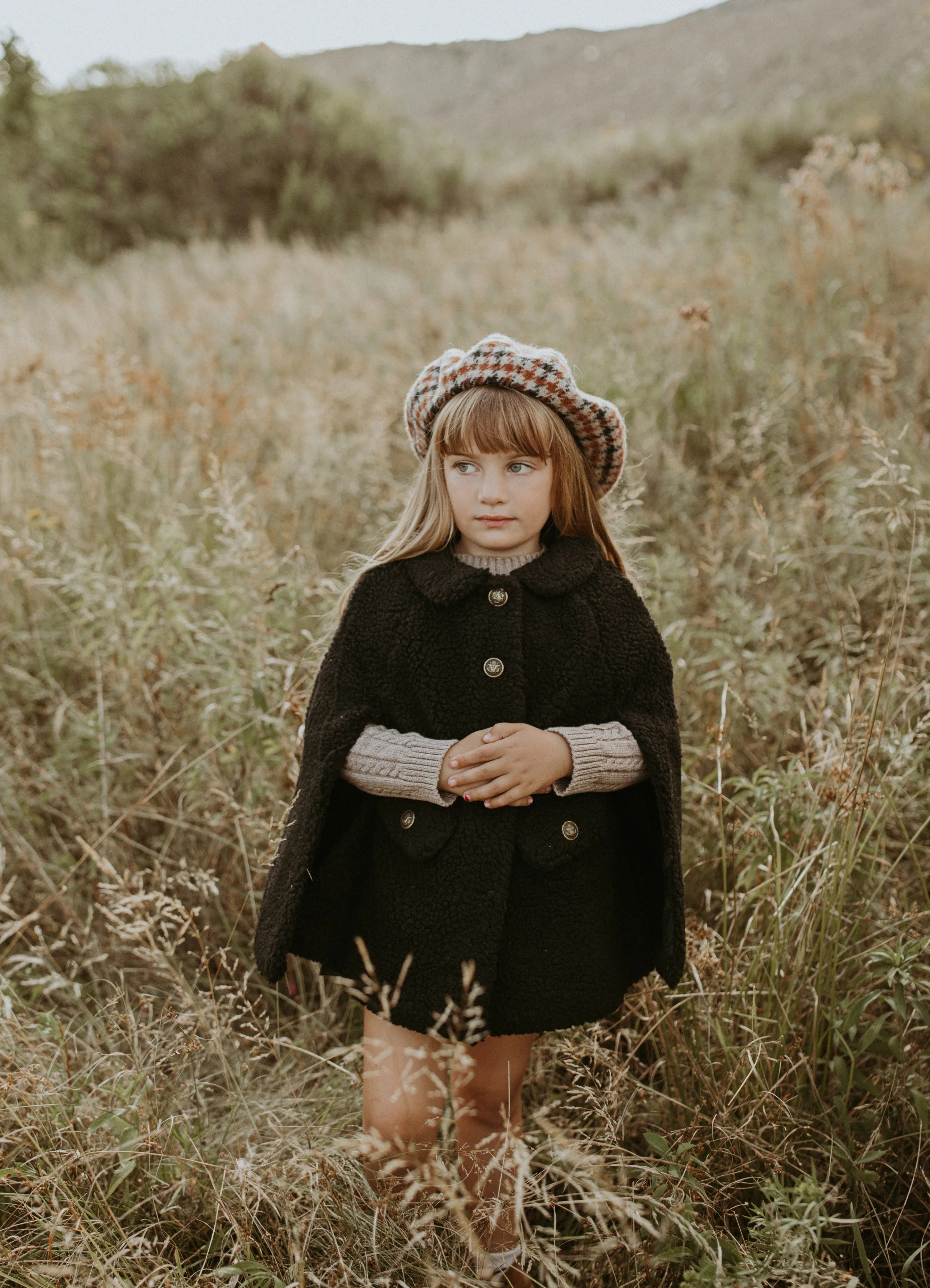 Poncho Sherpa Jacket - Black
