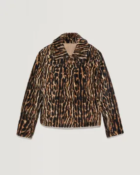Short reversible jacket in lacon lambskin