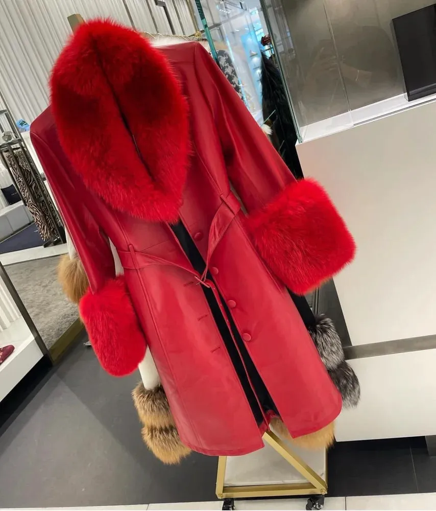 Style by Sonia Red Trench Coat