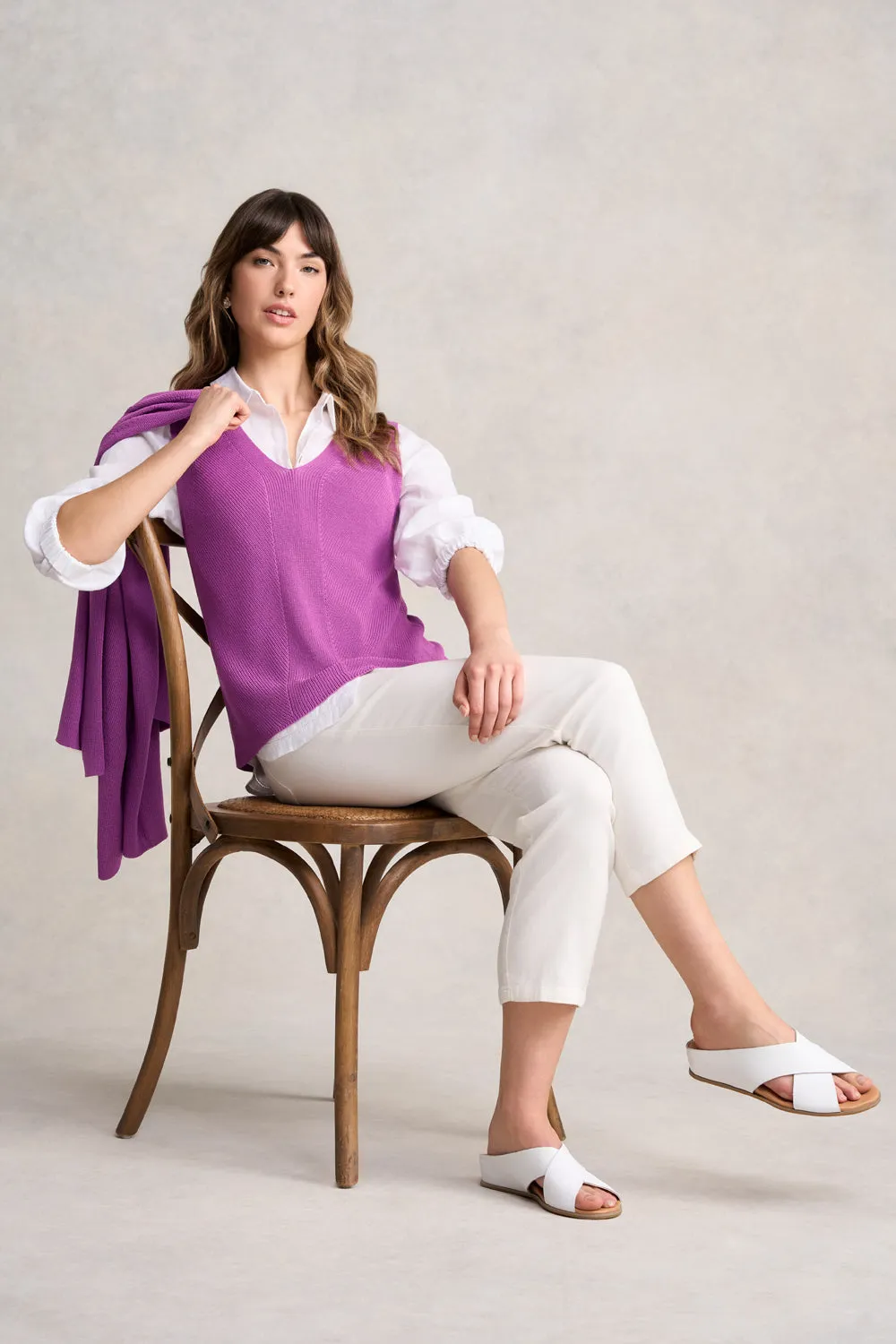 V-Neck Knitted Tank - First Bloom