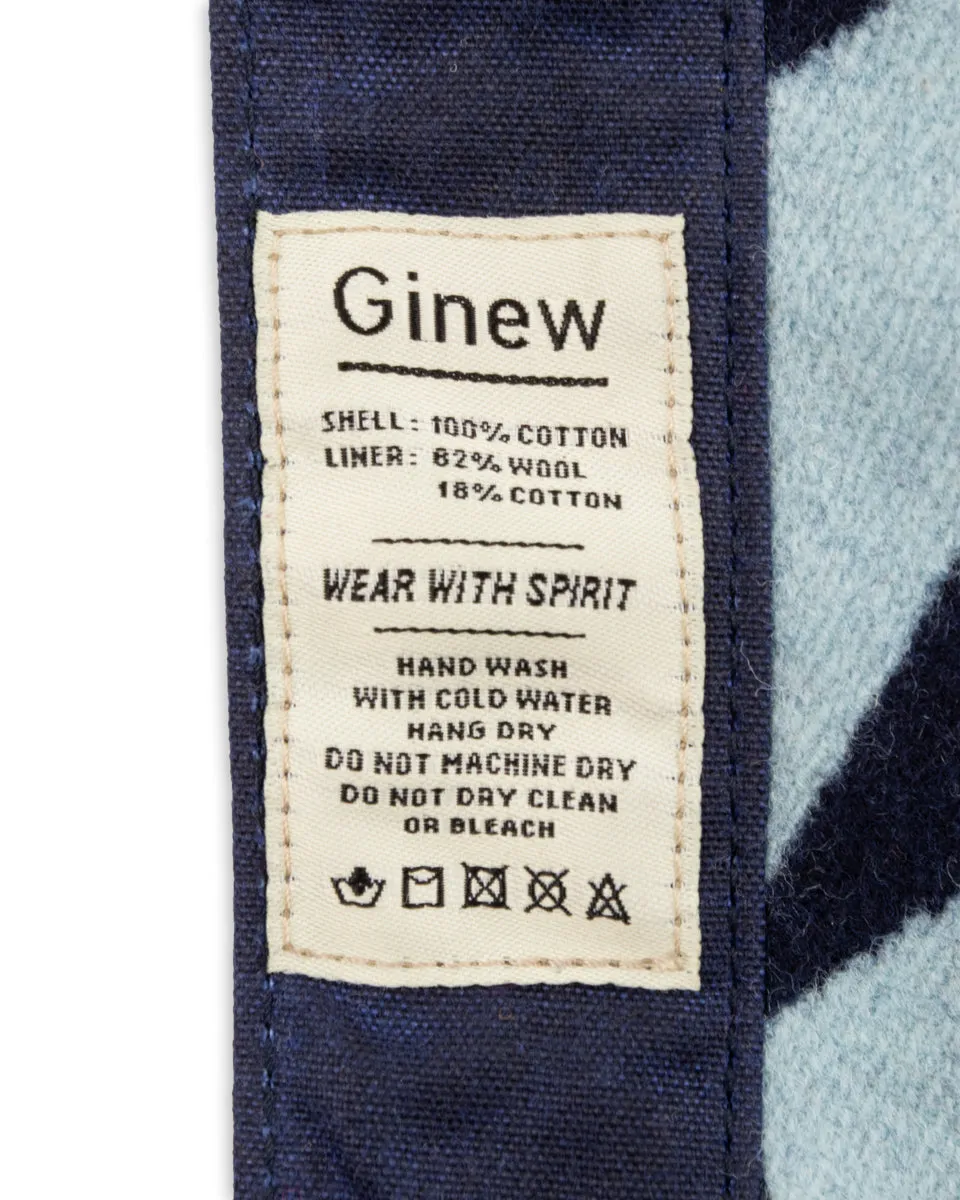 Wax Rider Coat - Navy / Gently Strikes Lining