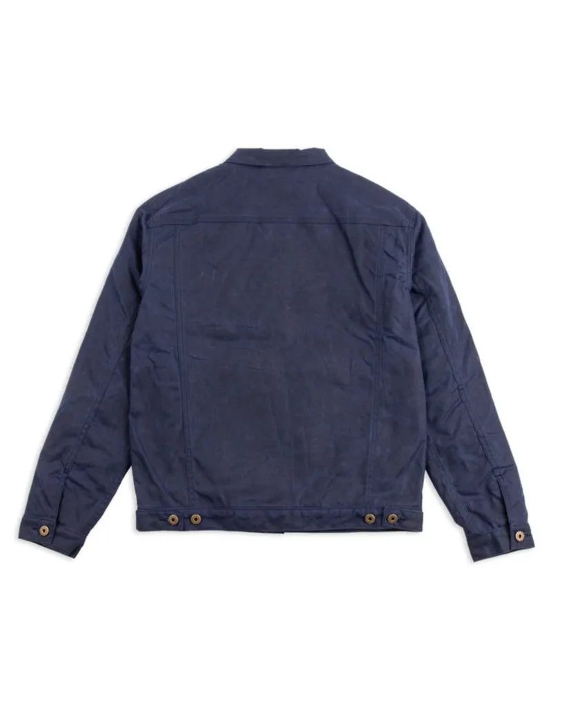 Wax Rider Coat - Navy / Gently Strikes Lining