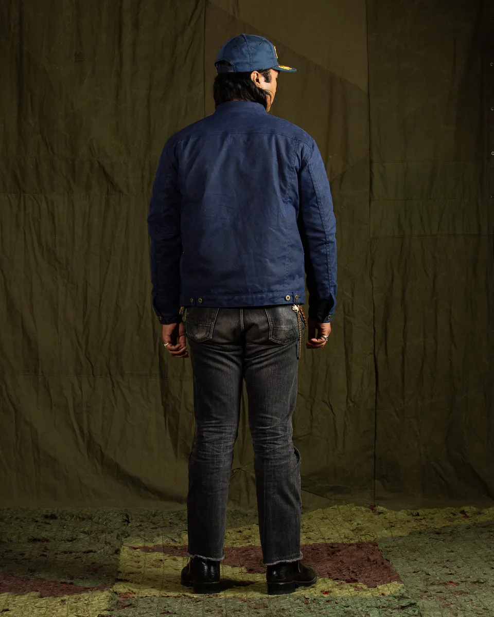 Wax Rider Coat - Navy / Gently Strikes Lining