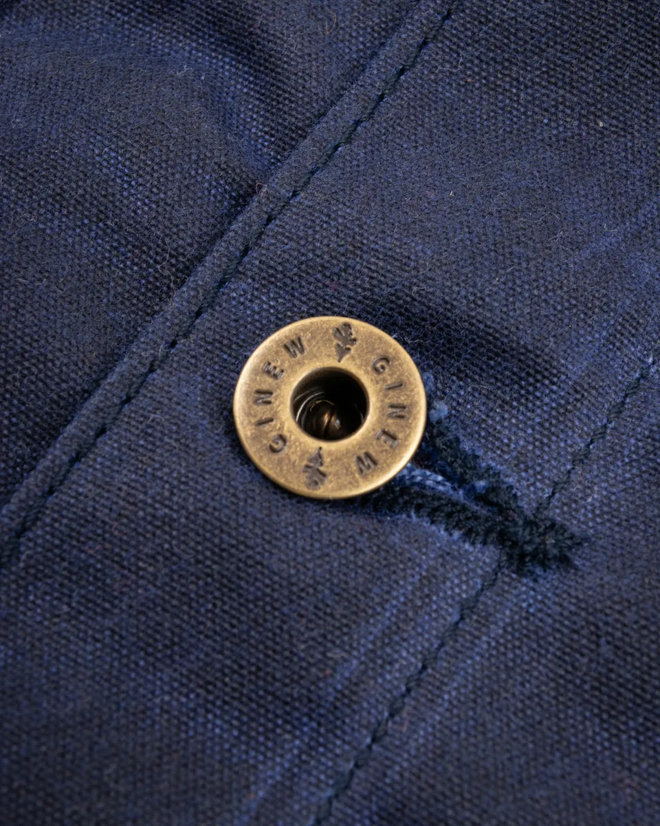 Wax Rider Coat - Navy / Gently Strikes Lining
