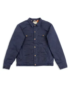 Wax Rider Coat - Navy / Gently Strikes Lining