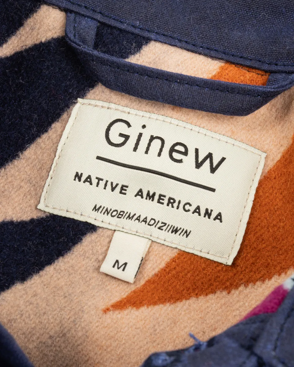 Wax Rider Coat - Navy / Gently Strikes Lining