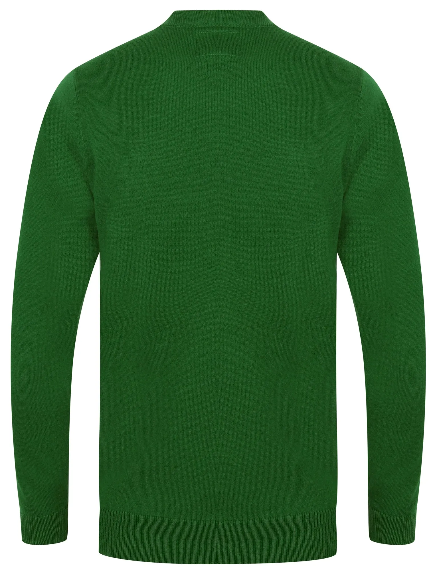 Xmas Snow Motif Novelty Christmas Jumper in Green - Merry Christmas
